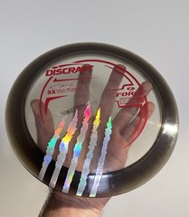 5x Claw Z Force Paul McBeth Black with Multi color chrome foil RARE NEW