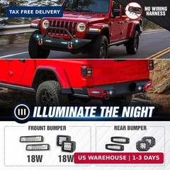 YZONA for JT Pickup Truck Front and Rear Bumpers Compatible with 2020 2021 2022