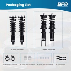 BFO Coilovers Height Adj. Struts For Civic 92-00 EG EJ EH Integra 94-01