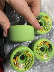 Zorlac Zombu Wheels Skateboard 60mm 95A NOS 1990s Pushead Vintage Lime Green