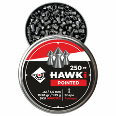 Hawki Airgun Pellets .22 / 5.5 mm Caliber 19.90gr/1.29 g 250 ct Hi6021EX Pointed