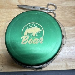 Vintage Bear Archery Recurve / Long Bow Fishing Reel Green set up for Salt water
