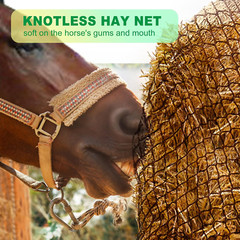 Round Bale Hay Net for Horses & Livestock, 5×5 Ft Knotless Nylon Slow Feeder