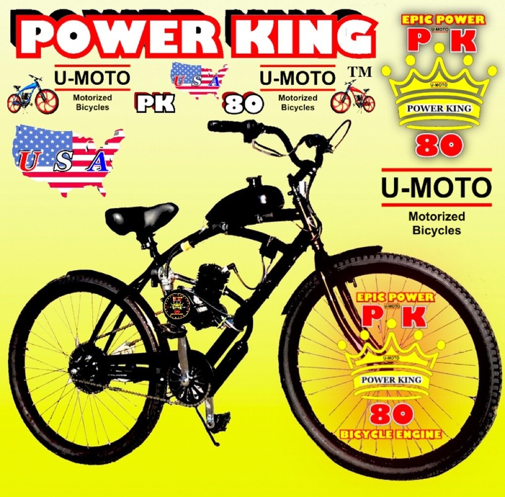 NEW 2-STROKE 66cc/80cc MOTORIZED BIKE KIT AND 26” CRUISER BIKE DIY POWERFUL YES