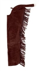 Western Cowboy Chap Fringes Suede Leather Pant Riding Chaps