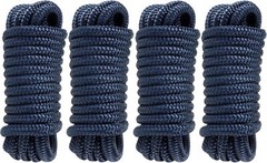 4 Pack 25FT Double Braid Nylon Rope Sling 4840Lbs Breaking Strength Heavy Duty