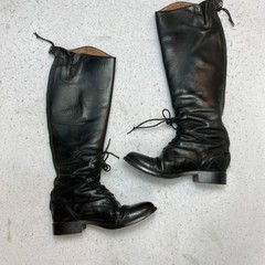 Ariat Heritage Contour Riding Tall Boots Womens 8.5 Black Leather Equestrian