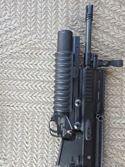 Echo 1 Scar 16 Electric Metal Airsoft Rifle w/King Arms M203 Launcher, Mags, Ect