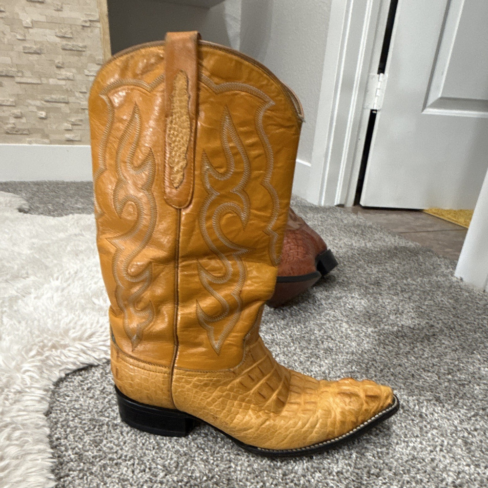 Juarez Boot Company Tan Leather Western Cowboy Boots Men’s US Size 8.5