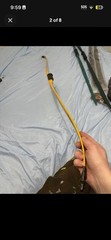 Vintage Golden Bear Traditional Archery Longbow Yellow 60in 30lbs Draw Weight