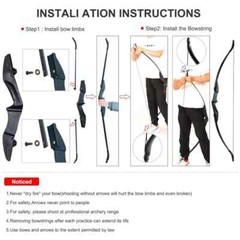 52″ RTH Recurve Bow and Arrow Set Archery for Beginner Outdoor Hunting Play Gift