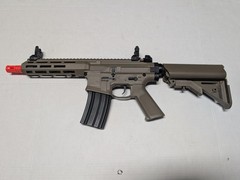 Airsoft BB Ripcord Airsoft Rifle Tan AEG 6mm BB Orange Tip