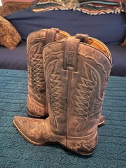 MENS SNIP TOE SANCHO BOOTS SZ 45..11 TO 11.5 CUBAN HEEL.