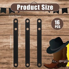 16 Pcs Rubber Spur Straps Adjustable Heel Strap Single Ply Black Boot…