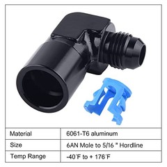 6AN Male to 5/16″ SAE Quick-Disconnect Female 90 Degree 6AN to 5/16 90 degree