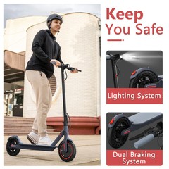 Adult Electric Scooter 19MPH 30KM Range Folding E-Scooter City Safe Commuter APP