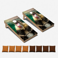Mandrill Monkey All Weather CORNHOLE BEANBAG TOSS GAME Set with Tossing Bags