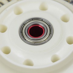 8 Red Aluminum Spacers for Inline skate wheels for MICRO bearings & 6mm axles