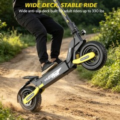 1200W Off-road Electric Scooter for Adult 30MPH 25Miles 48V 13AH Fast E-Scooter