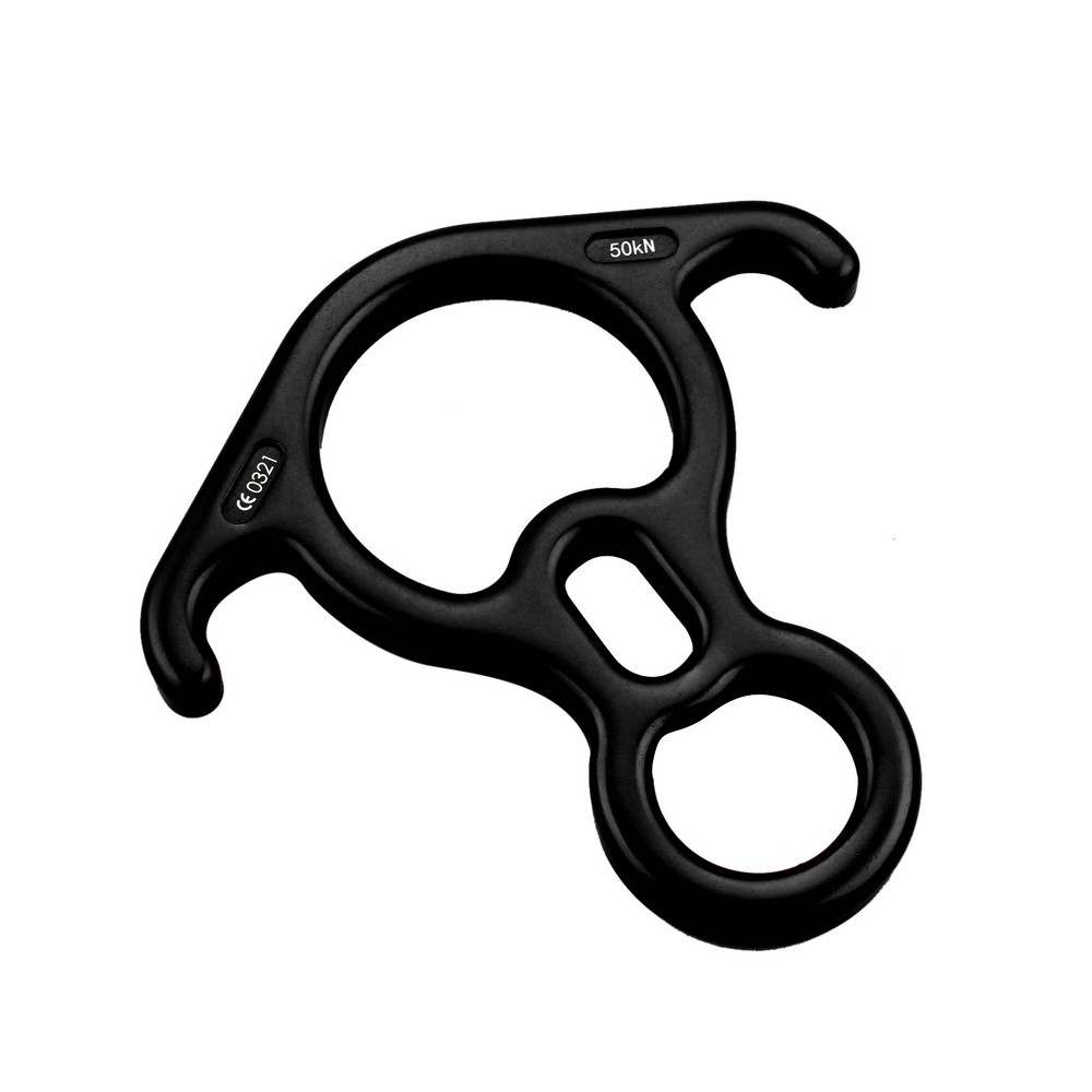 50KN Climbing Descender Large Bent-Ear Belaying & Rappelling Gear Belay Device;