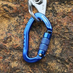22KN Auto Locking Climbing Carabiner Clip for Rappelling Hammock Camping Outdoor