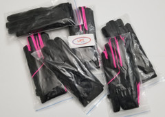 New Women-Kids Horse Riding Gloves Leather Grip Equestrian Pink Black Horse Back