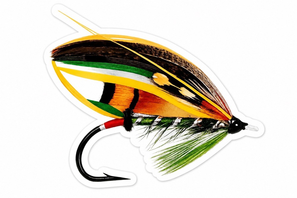 Fly FiShing Salmon Jock Scott Trout Sticker Rainbow Brown Trout Fish