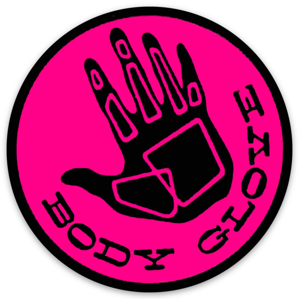 Body Glove Neon Pink & Black Die Cut Round STICKER!