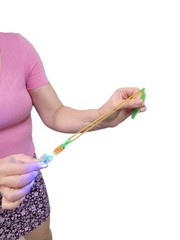 Cool LED Light Up Helicopters (Multicolored) Slingshot Style Flying Toy Arrow…