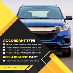 Pair Fog Light Assembly Compatible with HRV HR-V 2019 2020 2021 2022 Left and