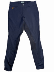 Dover Saddlery Women’s Full Seat Breeches for Dressage/Schooling Blue 28