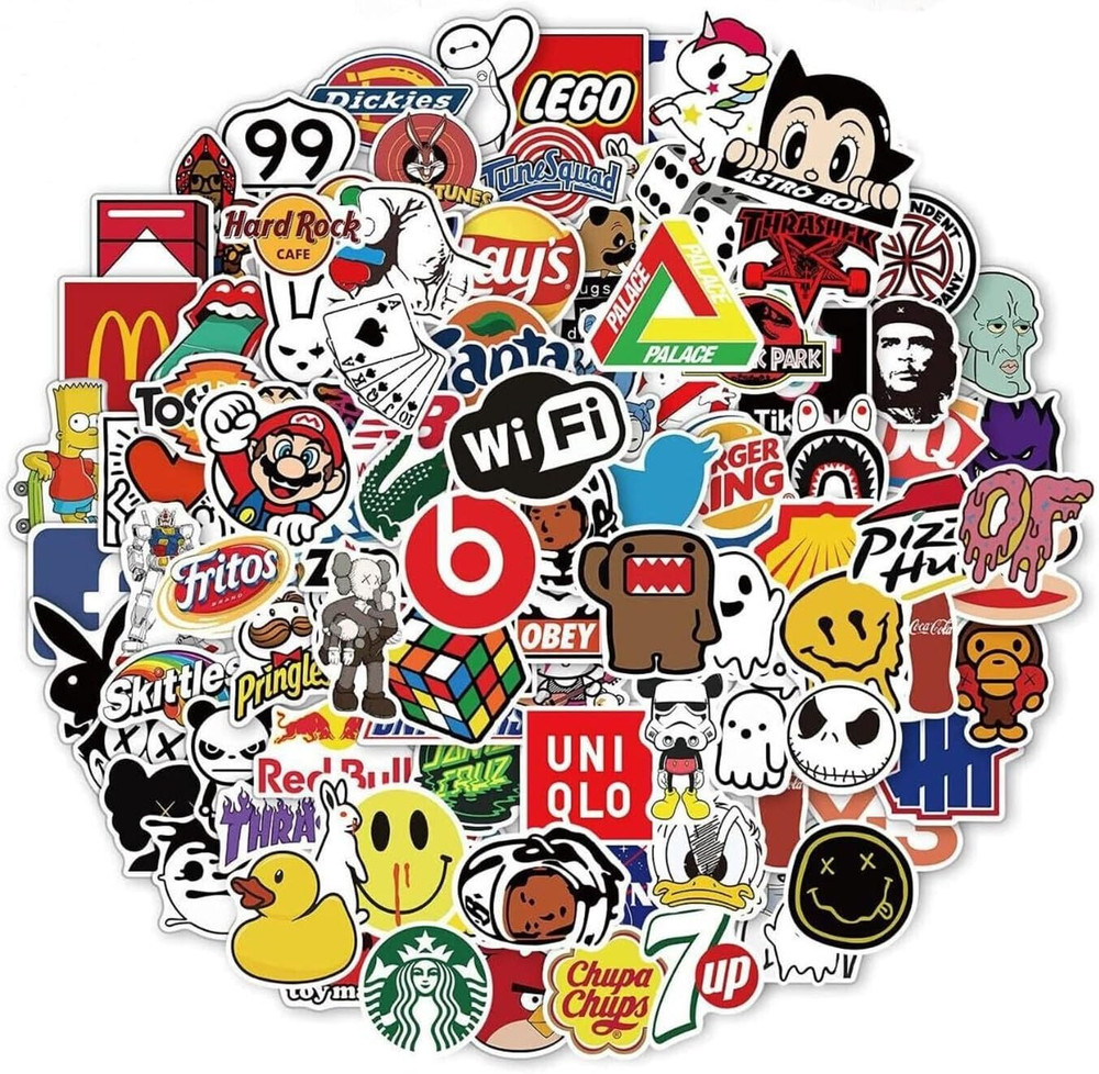 100PCS Random Vinyl Stickers Bulk Pack Waterproof Stickers Kids Teens & Adults