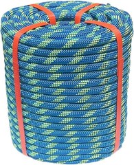 High Tensile Strength 1/2in x 150ft Braided Blue Rope for Rigging & Climbing
