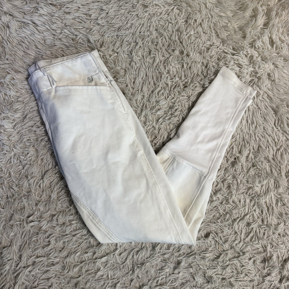 Women’s Size 26L White Ovation Full Seat Horseback Riding Breeches