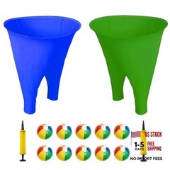 Granny Pants Yard Game, Outdoor Games for Adults, with 10 Inflatable blue+green