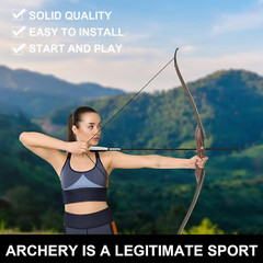 Recurve Bow Set, Professional Archery Hunting Bow Kit Right Hand, 25-60 Lbs