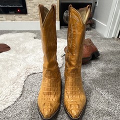 Juarez Boot Company Tan Leather Western Cowboy Boots Men’s US Size 8.5