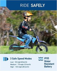 Hiboy DK1 Electric Dirt Bike 300W 15.5 MPH 9 mile Electric Motorcycle for Kids