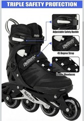 Adult Inline Skates for Men Women, Fitness Blades w Aluminum Frame Size 14 Mens