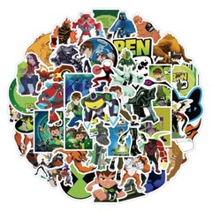 Mix 10/50 PCs Ben 10 Cartoon Luggage Notebook Laptop Car Sticker – No Duplicate