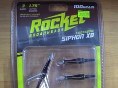 New Rocket Broadheads CROSSBOW SIPHON XB 100 GRAIN 3 BLADE 1.75 CUT