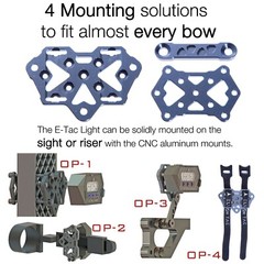 E-Tac Light Compound Bow Sight Light 3/8-32 Rechargeable BT Sensor Auto On/OFF