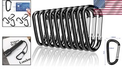 Heavy Duty Aluminum Carabiners 3″ 100-Pack