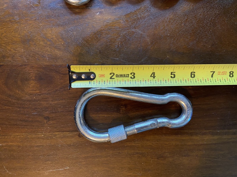 6″ Heavy Duty Carabiner Clip Hooks Snap Spring Gym Climbing Swing Screw Lock  