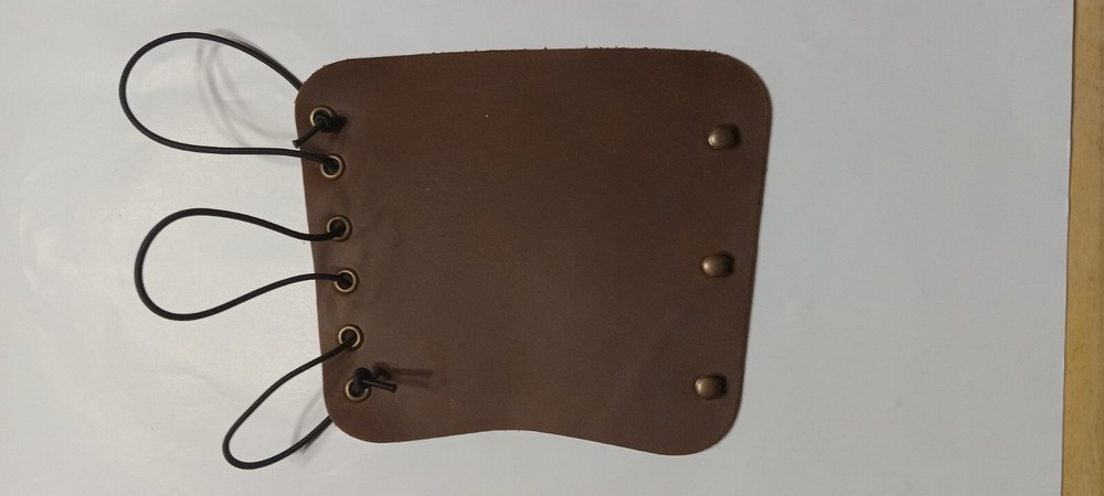 Archery Arm Leather Guard Elastic Cord with Boot Hooks