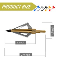 24pcs 3 Fixed Blade Archery Hunting Broadheads 125 Grain with Case Arrow Head
