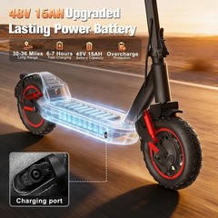 1200W Electric Scooter for Adults 36Miles 30MPH Off-Road Fat Tire Fast E-Scooter