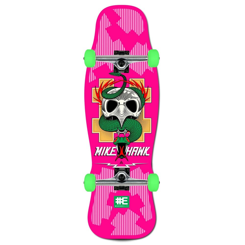Everybody Skates Skateboard Assembly Mike Hawk Standard Pink 10″ x 32″ Complete