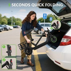 Electric Scooter with Seat 350W 19MPH 15-17Miles 5.2Ah App Control Foldable