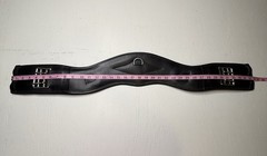 LOGIC BY COUNTY Padded Black Leather Dressage Girth 28″ EXCELLENT Condition
